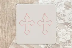 Christian Cross Earrings Laser Cut | Jewerly SVG | SVG Product Image 3