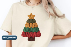 Crochet Yarn Christmas Tree PNG, Christmas tree PNG Product Image 1