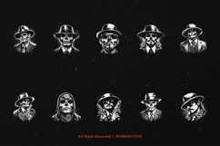 10 Bundle Dark Art Chicano Gangster Skull Man Mafia Gentle Product Image 6