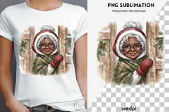 Christmas peeking character png design for T-shirts Product Image 4