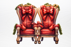 Vintage Christmas Cinema Clipart PNG Product Image 4