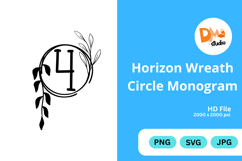 Horizon Wreath Circle Monogram Product Image 1
