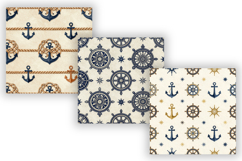 Maritime Digital Paper Pack, Classic Nautical Seamless Product Image 5