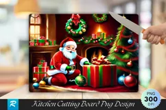 Santa's Elves Toy Christmas Cutting Board PNG Design Product Image 1