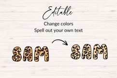 Leopard Print Alphabet SVG Bundle A to Z and 0 to 9 Product Image 4