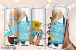 Summer Vibes Beach Tote Graphic Tee Tropical Vacation Style Product Image 6