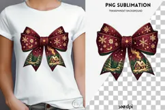 Christmas winter bow png design for T-shirts Product Image 4