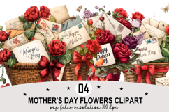 Whimsical Mother's Day Flowers Clipart png Watercolor png Product Image 1