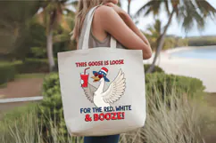 4th of July Goose, Red White Boozy PNG Sublimation Design Product Image 4