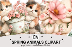Spring Animals Clipart Watercolor Clipart png Product Image 1