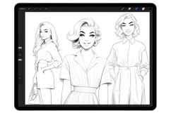 19 Procreate Preppy style Stamp Brushes Product Image 2