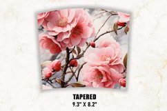 Peony Flowers Tumbler Wrap| Flower Tumbler Sublimation Product Image 4