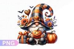 Halloween Gnome Sublimation, Gnome Clipart PNG Product Image 1