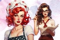 Vintage Pin Up Girl Clipart Sublimation Bundle Product Image 6