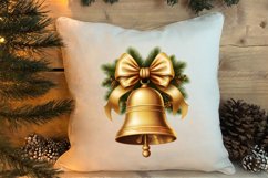 Gold Christmas Watercolor Clipart Sublimation, Christmas PNG Product Image 4
