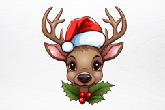 Christmas Reindeer Sublimation Clipart Product Image 4