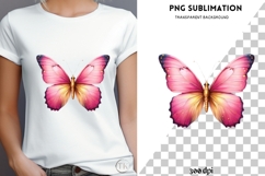 Watercolor Valentine butterfly png design for T-shirts Product Image 4