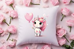Unicorn Valentine Clipart Sublimation, Christmas Clipart Product Image 4