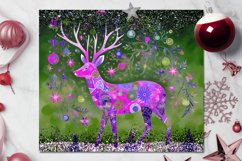 Folk xmas Deer | Skinny tumbler sublimation design bundle Product Image 4