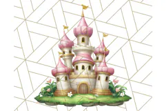 Princess Castle Clipart PNG, Enchanted Garden Artwork Product Image 4