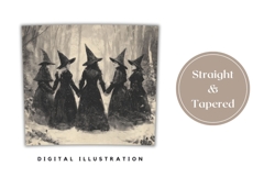 Vintage Witches Tumbler, Cartoon Witch Tumbler Wrap Product Image 4