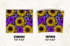 Sunflower & Petunia Flower Tumbler Wrap | 20 oz tumbler wrap Product Image 2