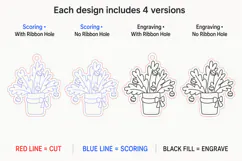 Christmas Pot Ornament Laser Scoring and Engraving Product Image 2