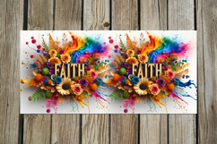 Christian cross &amp; flowers | Faith Sublimation Mug design P Product Image 4