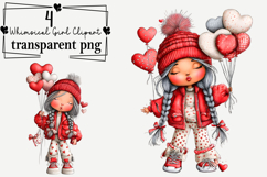 Whimsical Girl Clipart Watercolor PNG Product Image 1