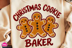 Christmas Cookie Baker PNG, Funny Christmas PNG, Christmas Product Image 1
