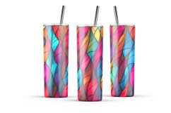 Stained glass tumbler 20oz skinny tumbler sublimation design Product Image 4