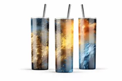 Glitter tumbler wrap Skinny tumbler sublimation designs PNG Product Image 4