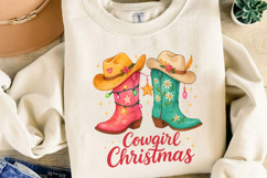 Cowgirl Christmas Sublimation, Christmas Png Product Image 4