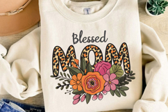 Blessed Mom Sublimation, Retro Mama Png Product Image 4