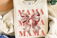Mama Coquette Bow Sublimation, Retro Mama Png Product Image 4