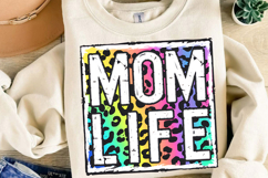 Leopard Momlife Sublimation, Retro Mama Png Product Image 4