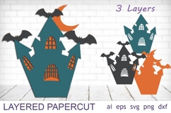 3d Halloween decor svg, Layered halloween laser cut Product Image 2