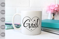 God is Great Christian Quote SVG Design Product Image 1
