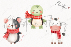 Cute Fall Animals With Scarf | Fall PNG Product Image 3