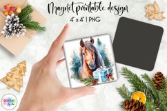 Magnet Sublimation | Watercolour Christmas Magnet Product Image 1