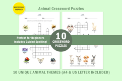 Preschool 10 Animal Crossword Activity Pages for Kids Product Image 5