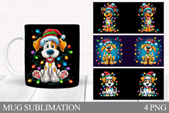 Christmas Dog Mug Design. Christmas Mug Sublimation Product Image 1
