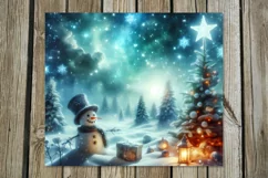 Snowman | Christmas Skinny tumbler sublimation design PLUS Product Image 4