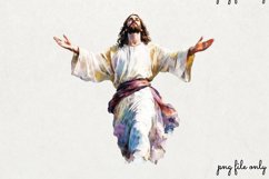 Watercolor Jesus Clipart PNG Product Image 1