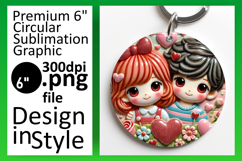 Gorgeous Round Design Car Coaster Template , 3D Characters Product Image 1