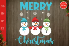 Merry Christmas Snowmies Svg, Christmas Snowman Svg, Snowman Product Image 3