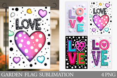 Valentines Love Garden Flag. Valentine Garden Flag Design Product Image 1