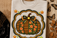 Preppy Fall Pumpkin Floral PNG Bundle, Design preppy fall Product Image 4