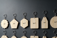 Blank Keychains Bundle Laser Cut Shapes Wood Acrylic Keychai Product Image 5