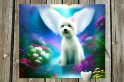 Dogs angels | 9 Magic Skinny tumbler Sublimation designs Product Image 4